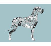 The Art Group "Louise Tate Great Dane Canvas Print, Cotton, Multi-Colour, 1.80 x 30.00 x 40.00 cm