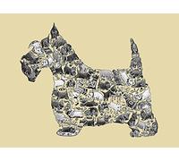 The Art Group "Louise Tate Scottie Canvas Print, Cotton, Multi-Colour, 1.80 x 30.00 x 40.00 cm