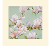 The Art Group Maggie Thompson (Floral Harmony) Mounted Print, Paper, Multi-Colour, 40 x 40 x 1.3 cm