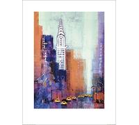 The Art Group "Manhattan Chrysler Building Colin Ruffell Art Print, Multi-Colour, 60 x 80 x 1.3 cm
