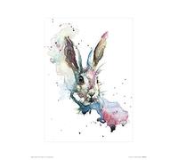 The Art Group March Hare Sarah Stokes Art Print, Paper, Multi-Colour, 30 x 40 x 1.3 cm