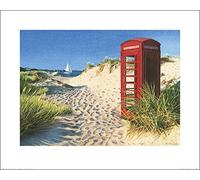 The Art Group "Margaret Heath Beach Kiosk Paper Art Print, Multi-Colour, 40 x 50 x 1.3 cm