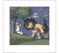 The Art Group "Maurice Sendak King of All Wild Things Paper Art Print, Multi-Colour, 40 x 40 x 1.3 cm