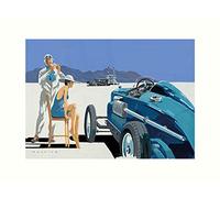 The Art Group Mike Maurice (Bonneville Salt Flats 2) -Mounted Print 30 x 40cm, Paper, Multicoloured, 30 x 40 x 1.3 cm