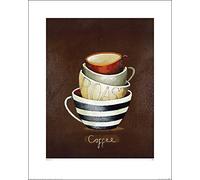 The Art Group "Nicola Evans Coffee Paper Art Print, Multi-Colour, 40 x 50 x 1.3 cm