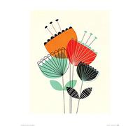 The Art Group "Nicola Evans Scandi Flowers I Paper Art Print, Multi-Colour, 40 x 50 x 1.3 cm