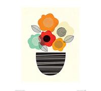 The Art Group "Nicola Evans Scandi Flowers II Paper Art Print, Multi-Colour, 40 x 50 x 1.3 cm