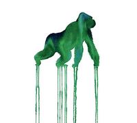 The Art Group Oliver Flores (Gorilla) -Canvas Print 60 x 80cm, Wood, Multicolour, 60 x 80 x 1.3 cm