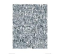 The Art Group "Oliver Flores Penguins Composition Paper Art Print, Multi-Colour, 40 x 50 x 1.3 cm