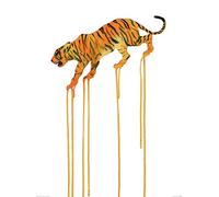The Art Group Oliver Flores (Tiger) -Art Print 60 x 80cm, Paper, Multicoloured, 60 x 80 x 1.3 cm