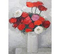 The Art Group "Paul Donaghy Reds and Whites Canvas Print, Multi-Colour, 40 x 50 x 1.3 cm