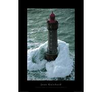 The Art Group "Phare Dans La Tempate La Jument II Jean Guichard Art Print, Multi-Colour, 50 x 70 x 1.3 cm