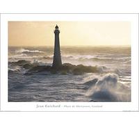 The Art Group Phare De Skerryvore, Scotland Jean Guichard Art Print, Paper, Multi-Colour, 50 x 70 x 1.3 cm