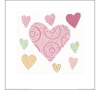 The Art Group "Rachel Taylor Lots of Love Paper Art Print, Multi-Colour, 30 x 30 x 1.3 cm