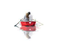 The Art Group Richard Macneil (Couple in a Boat) -Canvas Print 30 x 40cm, Wood, Multicolour, 30 x 40 x 1.3 cm
