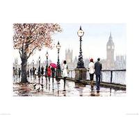 The Art Group Richard Macneil (Thames View) -Art Print 60 x 80cm, Paper, Multicoloured, 60 x 80 x 1.3 cm