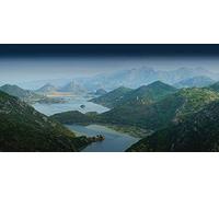 The Art Group Rod Edwards Lake Skadar Montenegro Canvas Print, Multi-Colour, 50 x 100 cm