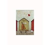 The Art Group Sam Toft A Moody Balloon Mounted Print, Multi-Colour, 24 x 30 cm