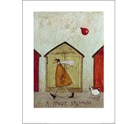 The Art Group "Sam Toft A Moody balloon Paper Art Print, Multi-Colour, 30 x 40 x 1.3 cm