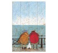The Art Group Sam Toft Doris Earwigging Wood Print, Multi-Colour, 40 x 59 cm