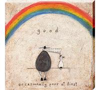 The Art Group "Sam Toft Good. Occasionally Poor At First Canvas Print, Cotton, Multi-Colour, 1.80 x 30.00 x 30.00 cm