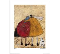The Art Group "Sam Toft hugs on The Way Home Paper Art Print, Multi-Colour, 30 x 40 x 1.3 cm