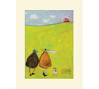 The Art Group Sam Toft Little Red Caravan On The Hill Mounted Print, Multi-Colour, 30 x 40 x 1.3 cm