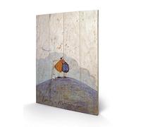 The Art Group Sam Toft Love on a Mountain Top Wood Print, Multi-Colour, 40 x 59 x 1.3 cm