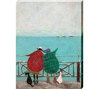 The Art Group "Sam Toft We Saw Three Ships Come Sailing By Canvas Print, Cotton, Multi-Colour, 1.80 x 30.00 x 40.00 cm
