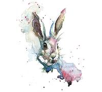 The Art Group "Sarah Stokes March Hare Canvas Print, Cotton, Multi-Colour, 1.80 x 30.00 x 40.00 cm