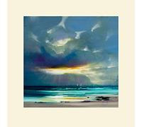 The Art Group Scott Naismith West Coast Blues II Mounted Print, Multi-Colour, 40 x 40 x 1.3 cm