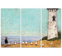 The Art Group "Seven Sisters And A Lighthouse Sam Toft Canvas Print, Multi-Colour, 10 x 150 x 1.3 cm