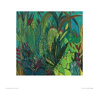 The Art Group Shyama Ruffell (Cactus Jungle) -Art Print 40 x 40cm, Paper, Multicoloured, 40 x 40 x 1.3 cm