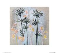 The Art Group Shyama Ruffell (Green Thistles) Art Print, Paper, Multi-Colour, 40 x 40 x 1.3 cm
