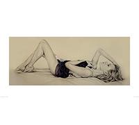 The Art Group Silk in Greys T. Good Art Print, Paper, Multi-Colour, 50 x 100 x 1.3 cm