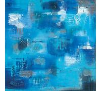 The Art Group Soozy Barker (Tropical Lagoon) -Canvas Print 60 x 60cm, Wood, Multicolour, 60 x 60 x 1.3 cm