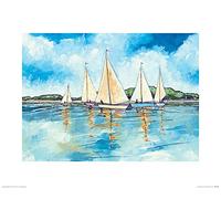 The Art Group "Stuart Roy Getting Ready To Sail Paper Art Print, Multi-Colour, 40 x 50 x 1.3 cm