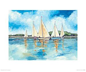 The Art Group "Stuart Roy Getting Ready To Sail Paper Art Print, Multi-Colour, 40 x 50 x 1.3 cm