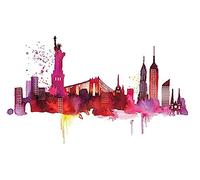 The Art Group Summer Thornton New York Skyline Canvas Print, Cotton, Multi-Colour, 1.8 x 30 x 40 cm