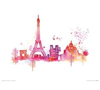 The Art Group Summer Thornton (Paris Skyline) -Art Print 30 x 40cm, Paper, Multicoloured, 30 x 40 x 1.3 cm