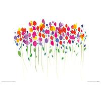 The Art Group Summer Thornton (Vibrant Floral) -Art Print 30 x 40cm, Paper, Multicoloured, 30 x 40 x 1.3 cm