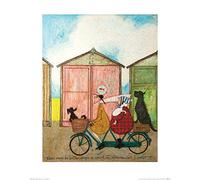 The Art Group "There may be Better Ways to Spend an Afternoon... Sam Toft Art Print, Multi-Colour, 40 x 50 x 1.3 cm