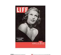 The Art Group Time (Life Cover-Rita Hayworth) -Art Print 30 x 40cm, Paper, Multicoloured, 30 x 40 x 1.3 cm