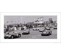 The Art Group "Tourist Trophy TT, Goodwood, 1959 Jesse Alexander Art Print, Multi-Colour, 50 x 100 x 1.3 cm