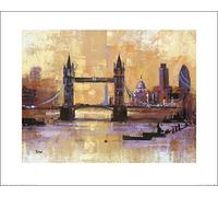 The Art Group Tower Bridge, London Colin Ruffell Art Print, Paper, Multi-Colour, 40 x 50 x 1.3 cm