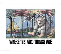 The Art Group "Where the Wild Things are Maurice Sendak Art Print, Multi-Colour, 40 x 50 x 1.3 cm