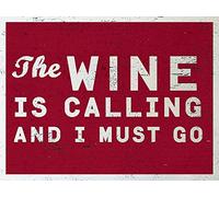 The Art Group "Wine Go Jump in the Lake Canvas Print, Multi-Colour, 60 x 80 x 1.3 cm