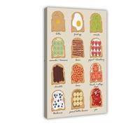 The Art of Bread And Toast Cuisine Canvas Poster Wall Art Decor Print Picture Paintings for Living Room Bedroom Decoration 16x24inch(40x60cm)
