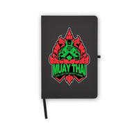 The Art of Eight Limbs Muay Thai Notebook, Blank Pages, Faux Leather Cover, Planner, Journal, Workbook
