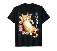 The Art of Print by Digitally Art How I Roll Cat Cafe Sushi T-Shirt